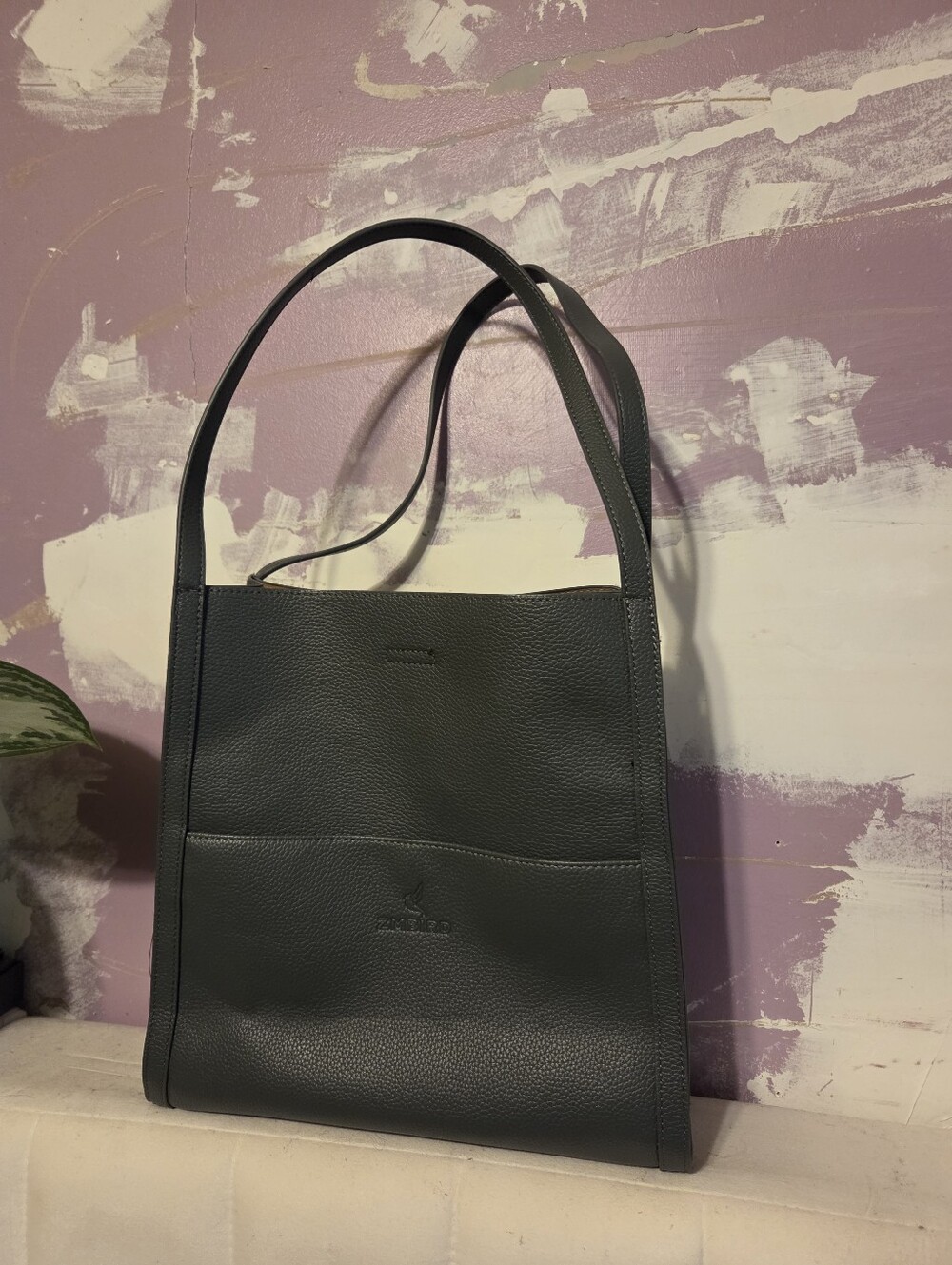 Grey Pebbled Leather ZMBIRD Tote Bag!✨️